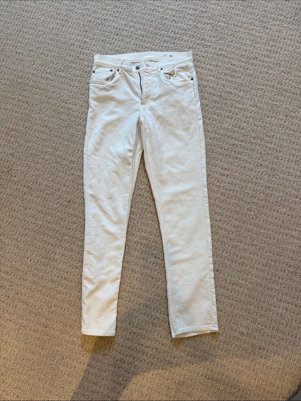 Faherty White Men's Skinny Jeans